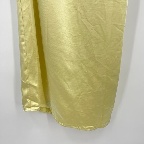 Lovers and Friends | NWT Bella Gown in Baby Yellow Satin One Shoulder Maxi XS - Picture 6 of 14